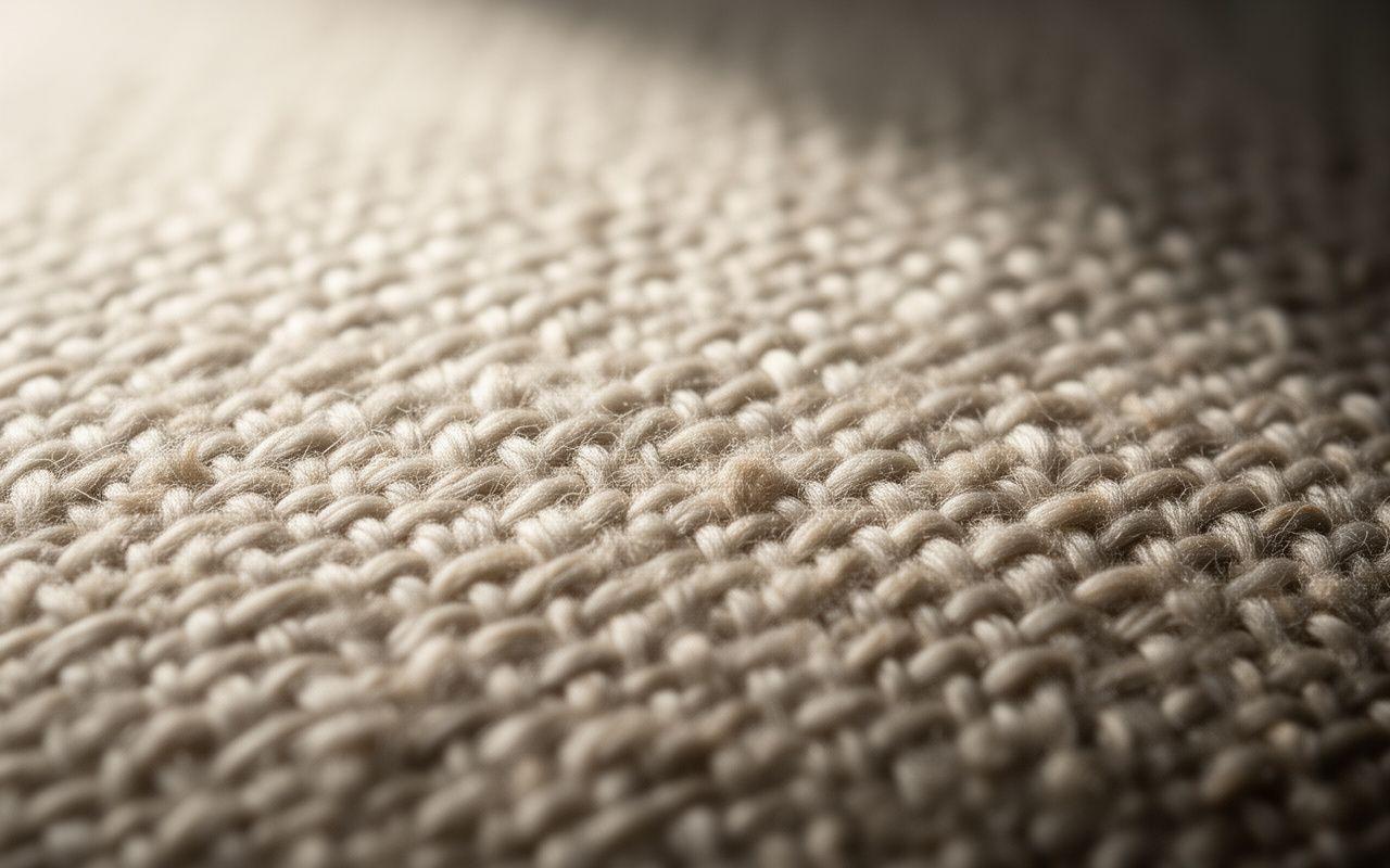 Macro shot of high quality cotton fabric weaving