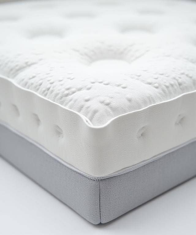Side view of a luxury multi-layer mattress