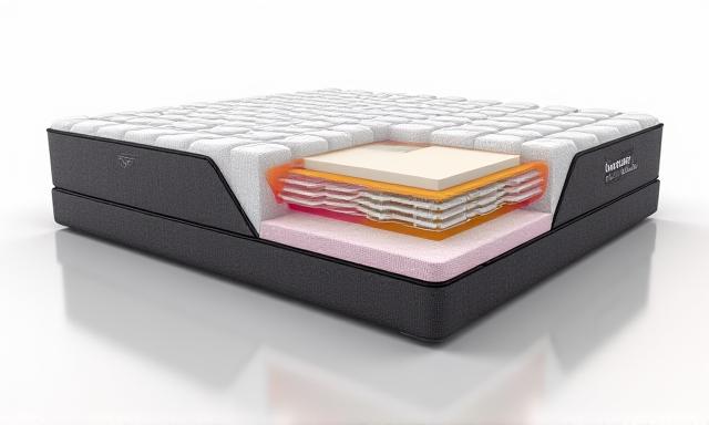 Cross-section of innovative mattress technology